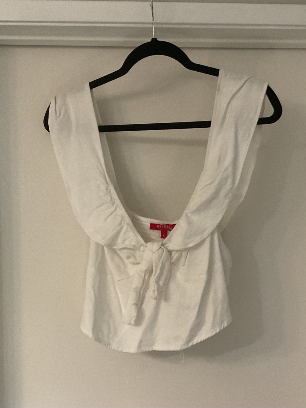 GUESS White Tie-Front Camisole